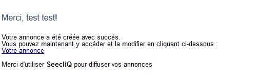 SeecliQ guide annonce