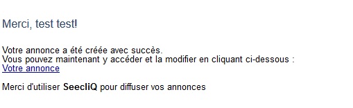 SeecliQ guide annonce 